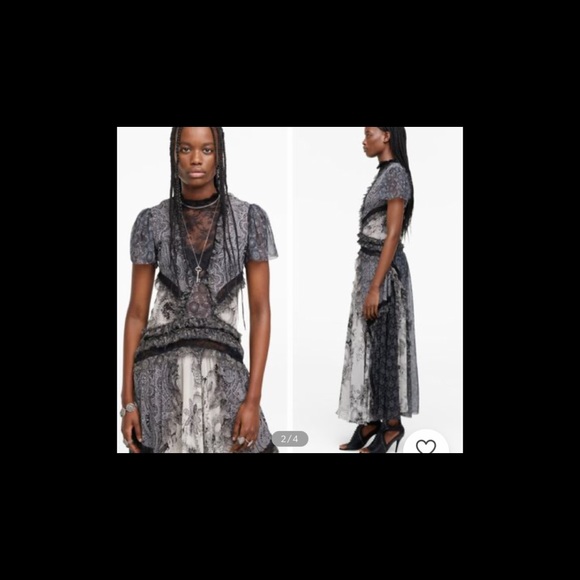 NWT!! ZARA Combined Lace Dress Limited Edition NWT RARE!!! Edwardian era style - Picture 4 of 16